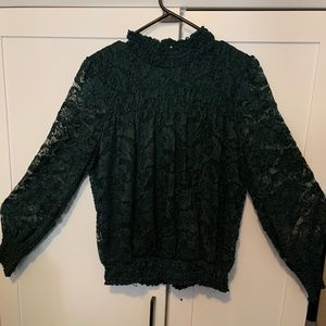 Forest green Cable & Gauge top